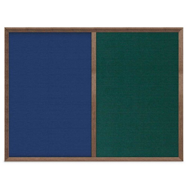 Enclosed Corkboard, 1 Door, 60"x36", 4" Fra, UV3424-BLACK-FORBO